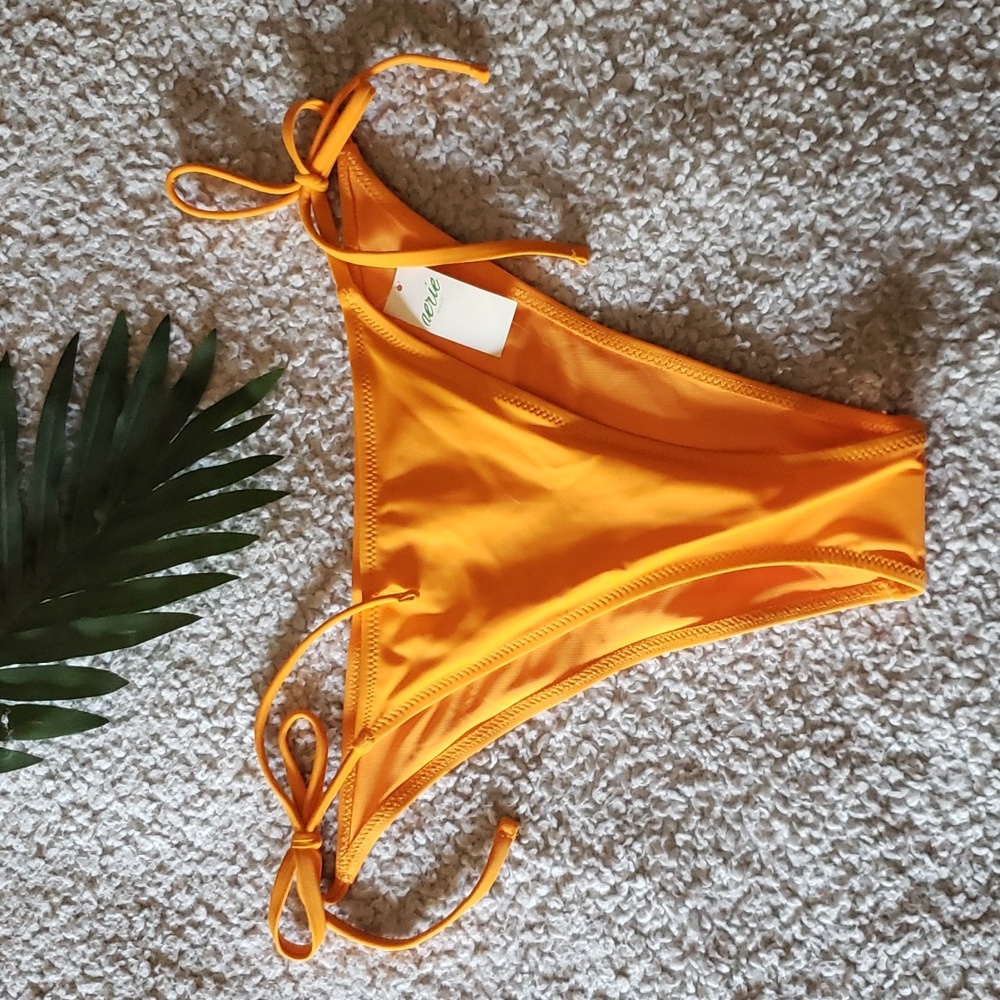 NWT Aerie Smiley Cheekiest Tie Bikini Bottom in Simply Orange